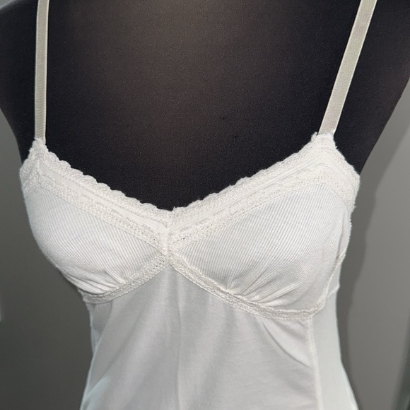 Superdry 100% Cotton  Lace Trimmed Tank Top SZ Large - Picture 2 of 8